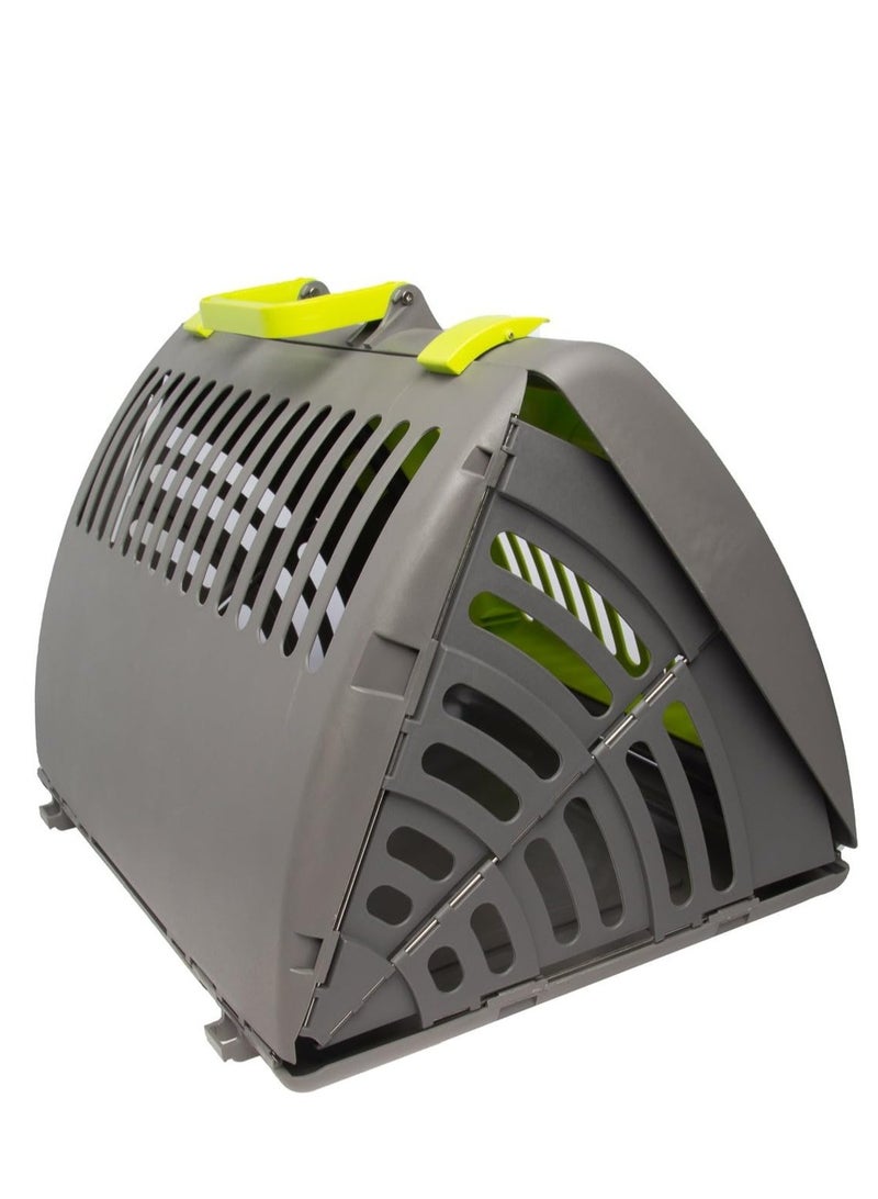 Triangular plastic cat carrier travel carrier collapsable and easy to use 45x35x30cm 500g - Image 4