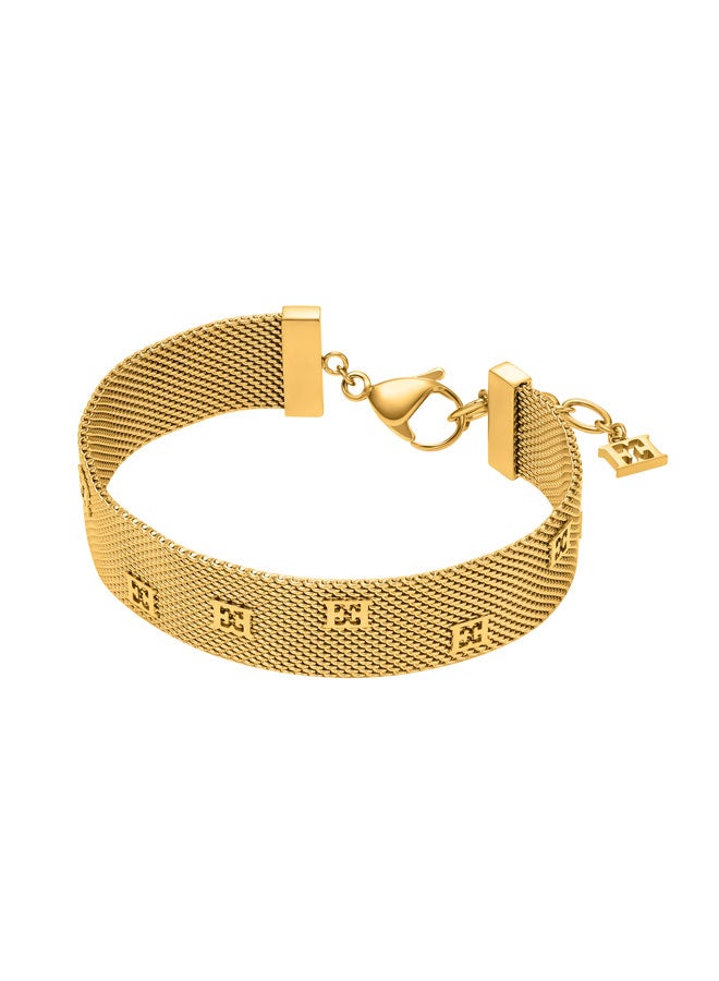 ESCADA Eleanor Bracelet for Women Gold-Plated Mesh Design, Signature Charm, Modern Luxury - Image 1