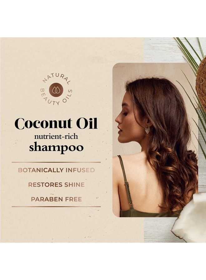 Oliology Coconut Oil Shampoo – Nutrient Rich Shampoo Restores Damaged & Lifeless Hair | Botanically Infused | Provides Intense Shine | Nourishing | Made in USA, Paraben Free & Cruelty Free (32 oz) - Image 5
