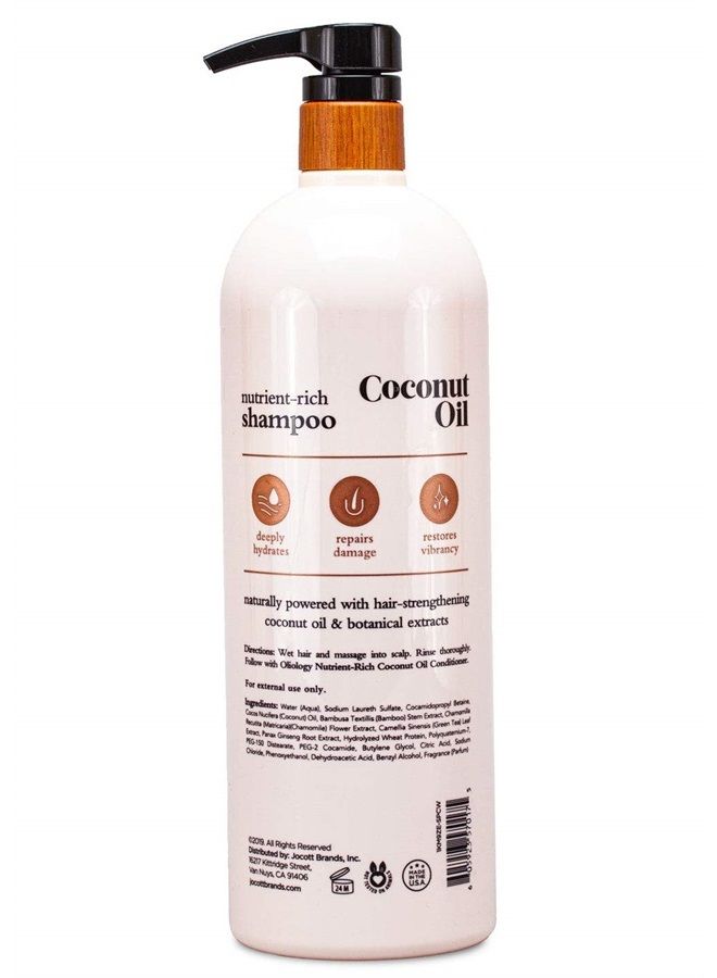 Oliology Coconut Oil Shampoo – Nutrient Rich Shampoo Restores Damaged & Lifeless Hair | Botanically Infused | Provides Intense Shine | Nourishing | Made in USA, Paraben Free & Cruelty Free (32 oz) - Image 2
