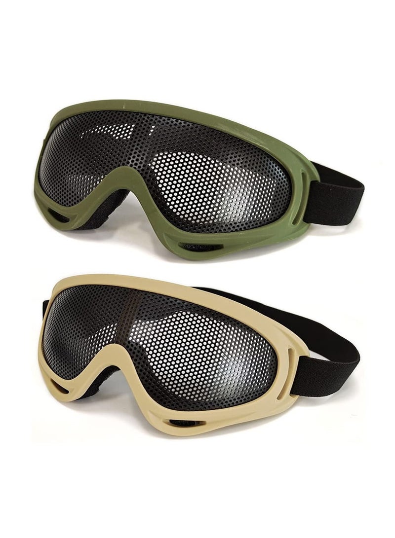 Excefore Protective Goggles High Density Metal Mesh Goggle Military Tactical Goggles Safety Glasses for Outdoor Sports - Image 1