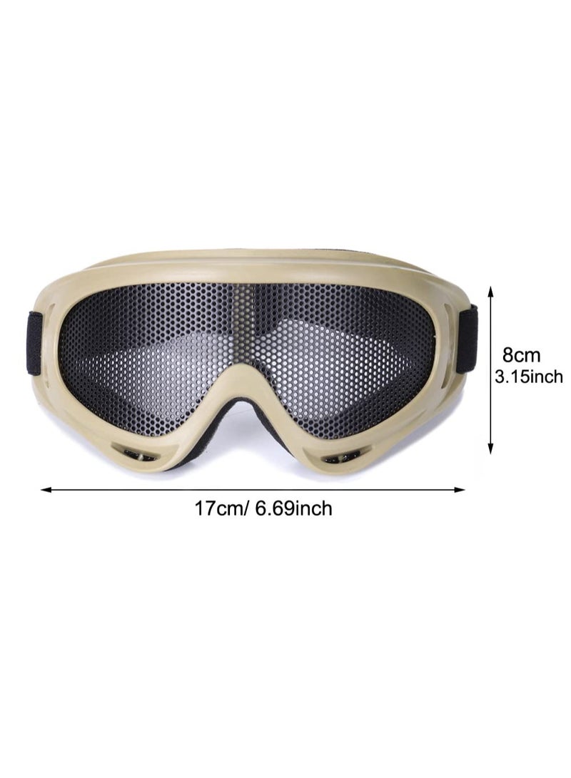 Excefore Protective Goggles High Density Metal Mesh Goggle Military Tactical Goggles Safety Glasses for Outdoor Sports - Image 3