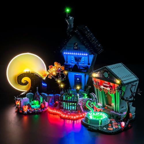 BrickBling LED Light Compatible with Lego Tim Burtons The Nightmare Before Christmas 21351 Halloween Dcor Lighting Kit No Model Included Upgraded Version Light - Image 1