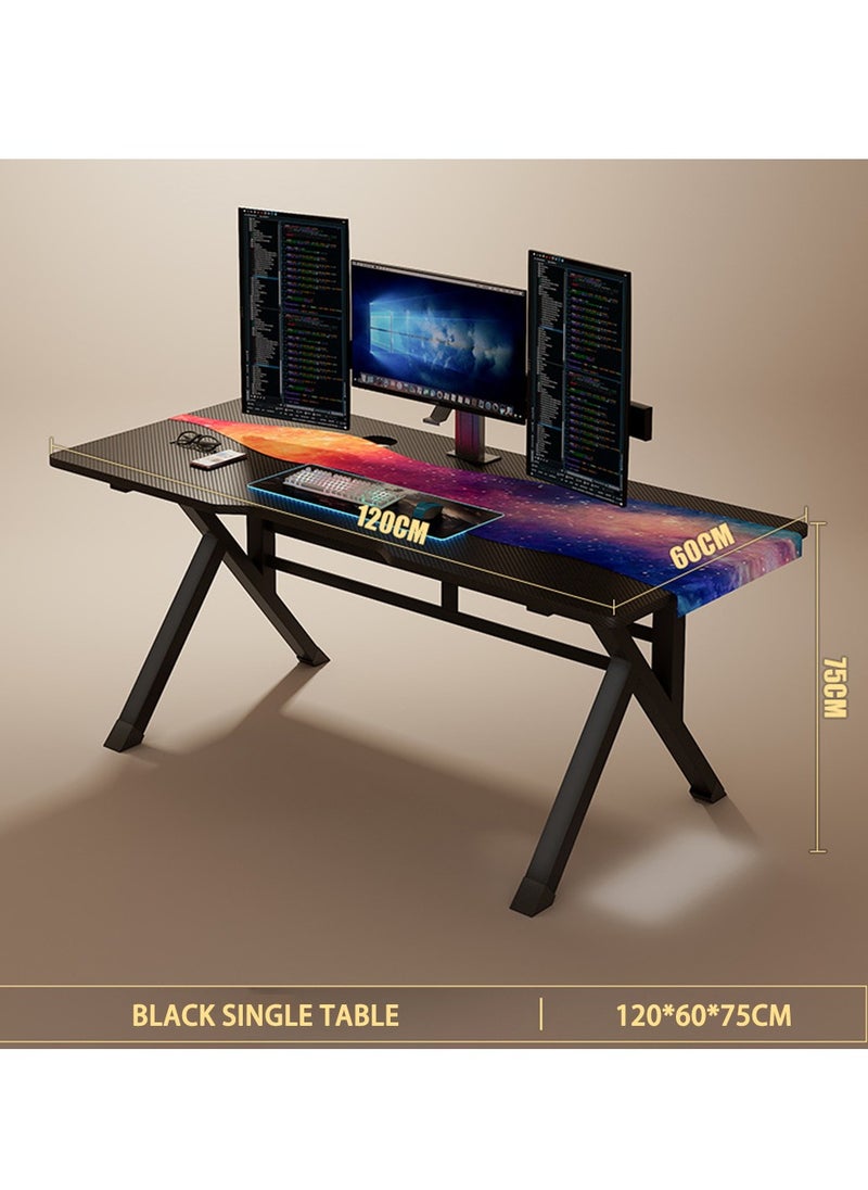 Arabest Gaming Computer Desk with Metal Frame for Home Office Black（120*60*75cm）  - Image 2