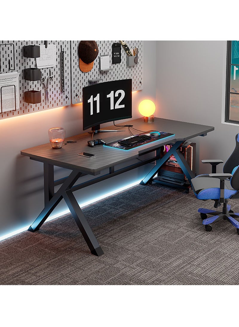 Arabest Gaming Computer Desk with Metal Frame for Home Office Black（120*60*75cm）  - Image 5