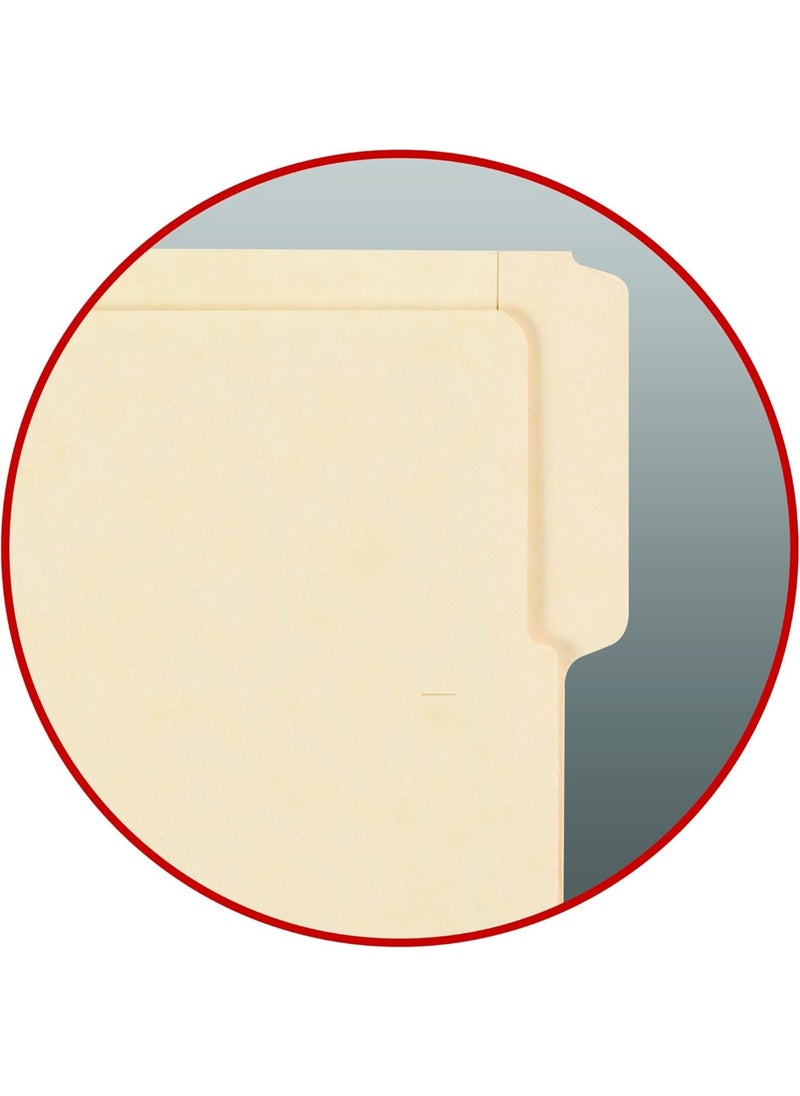 Smead Smead End Tab File Folder, Shelf-Master Reinforced 1/3-Cut Tab, Letter Size, Manila, 100 per Box (24134)  - Image 3