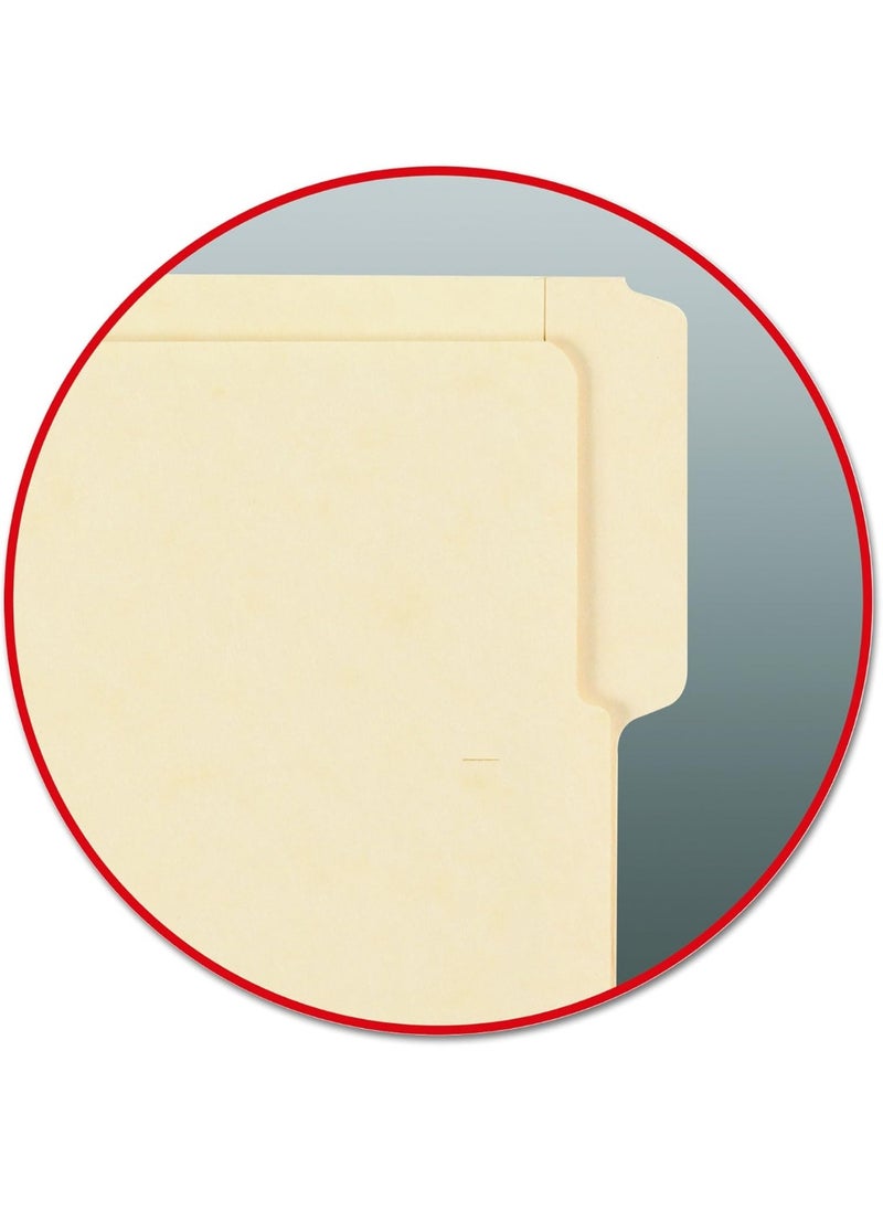 Smead Smead End Tab File Folder, Shelf-Master Reinforced 1/3-Cut Tab, Letter Size, Manila, 100 per Box (24134)  - Image 2