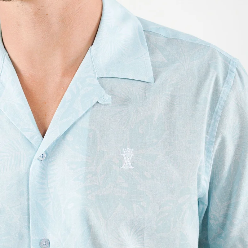 فيكونت أ. قميص كابري سماوي 100% قطن