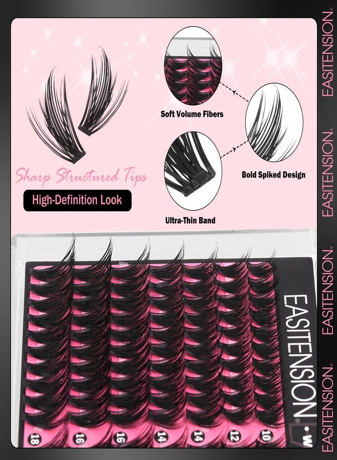 EASITENSION Lash Clusters Manga Lashes Wispy Eyelash Clusters Natural DIY Lash Extension 10-18mm Cluster Eyelash Extensions Kit 210 pcs D Curl Individual (Manga) - Image 3