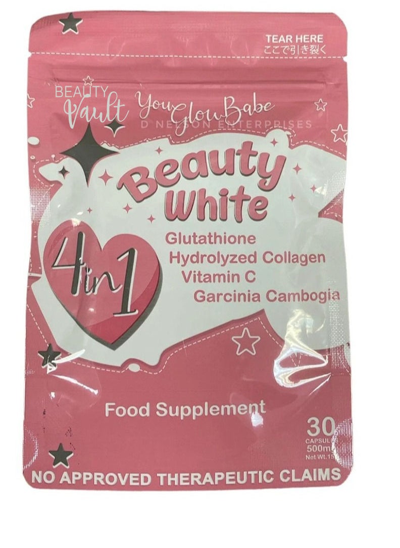 Beauty Vault - Beauty White 4 in 1 Glutathione and Collagen Slimming 30 Capsule - Image 1