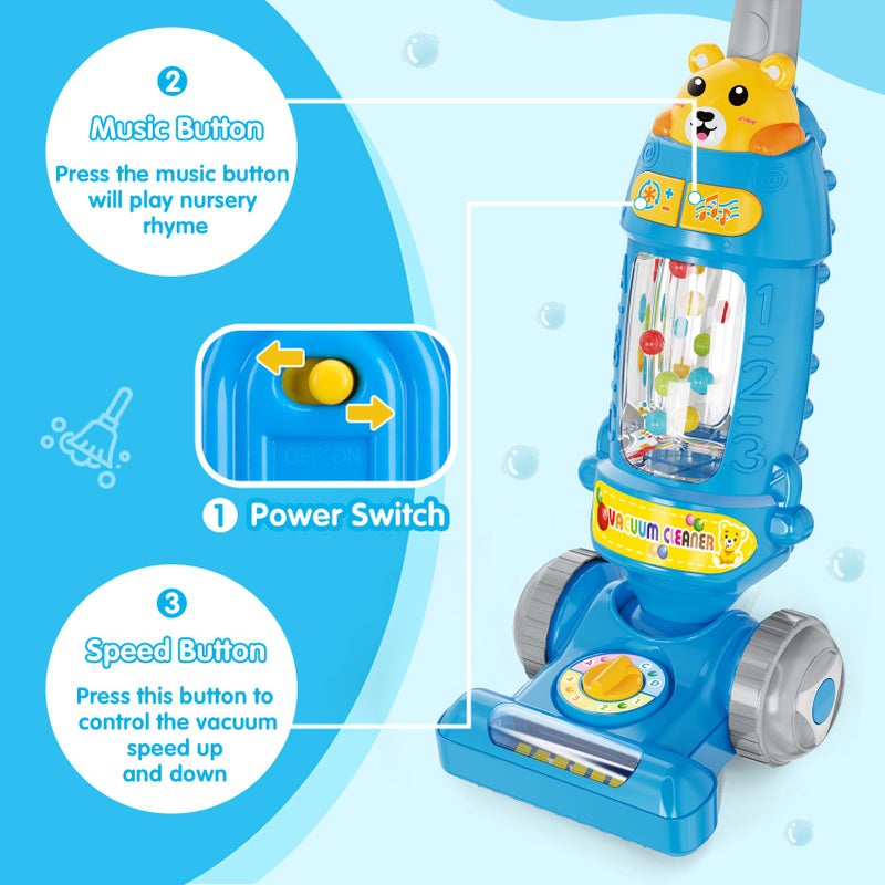  FS FS Toddler Vacuum Toy That Works with Lights & Sounds, Pretend Play Toy for Toddlers 1-3, Kids Vacuum Toys for Toddlers 3-5 Years Old Boys Girls, Play Vacuum Cleaning Toy with Ball-Popping Action - Image 3