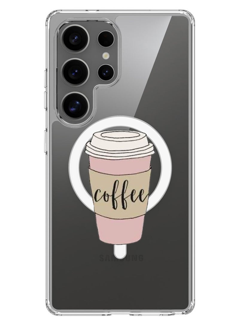 Theodor Magnetic Case for Samsung Galaxy S25 Ultra 6.9-inch Compatible with MagSafe Wireless Charging, Shockproof Phone Bumper Cover Coffee (2) - Image 1