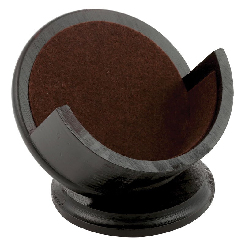 Thirstystone Pedestal Coaster Holder Wood Material With Felt Bottom Fits 4 Circular Coasters Home Accessories Dark Walnut