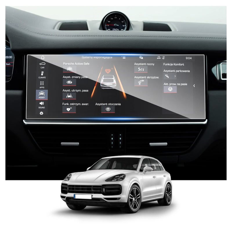 RUIYA Cayenne Screen Protector for Porsche Cayenne 12.3-in Touch Screen,for Porsche Cayenne Accessories 9HD Tempered Glass Compatible with 2019 2020 2021 2022 2023 Porsche Cayenne S/GTS/Turbo/Turbo GT - Image 1