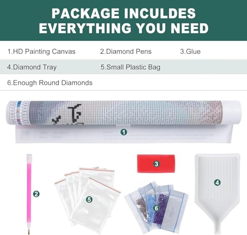 mrpwnle 3 Pack Diamond Art Kits for Adults, Valentines Day Heart Flowers Diamond Painting Kits, 5D Diamonds Painting, DIY Full Drill Gem Art Crafts Kit Home Wall Decor Gifts 11.8x15.7 inch - Image 5