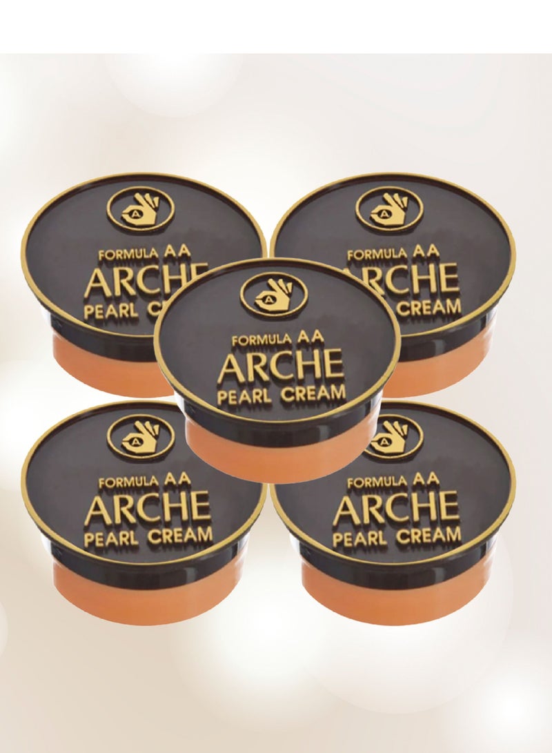Arche 5 Pieces Skin Lightening Cream 5 Grams 3 In 1 With Multiple Properties Including Covering Black Spots On The Face Sun Protection Softening The Skin Cream Before Makeup - Image 1