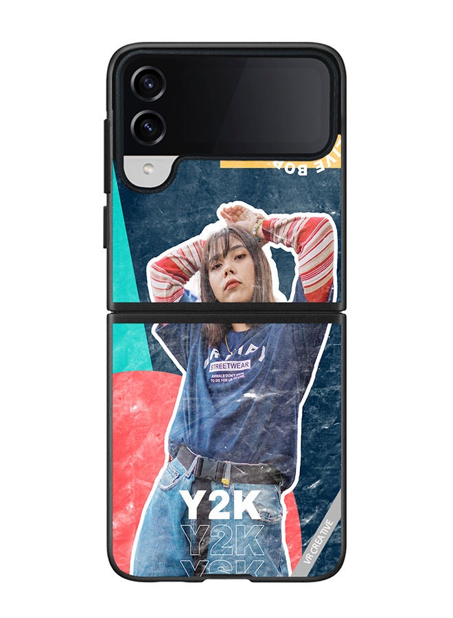 VR CREATIVE Protective Case Cover For Samsung Galaxy Z Flip4 Y2K Design Design Multicolour - Image 1