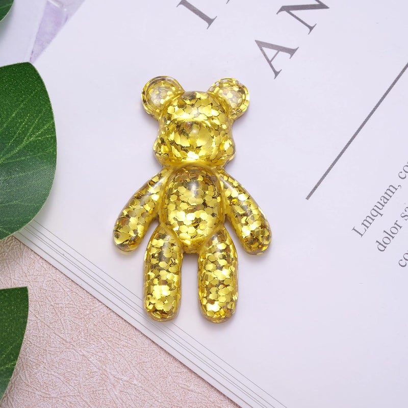 Aesnefe Worry Bear, Pocket Bear Hug, Anxiety Gifts for Men Women, Anxiety Relief Gifts, Mental Health Positivity Gift for Anxious Friend, Back to School Reminder of Comfort, Gold - Image 2