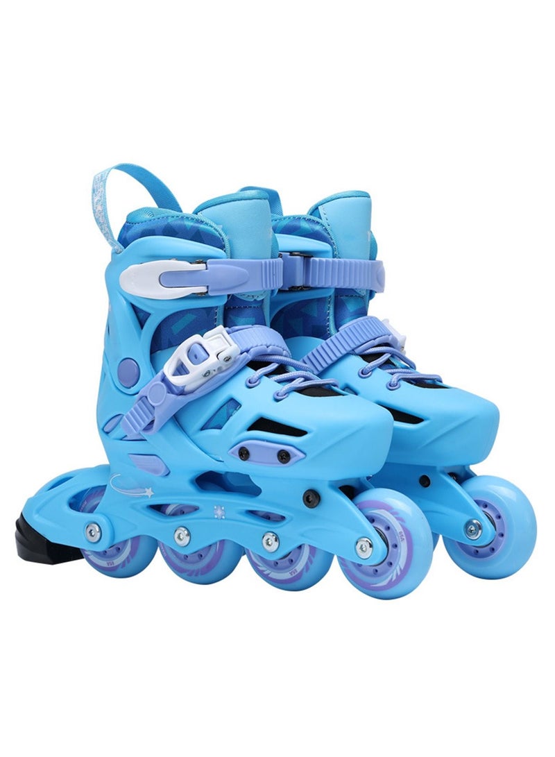 GT-Wheel Adjustable Skating Shoes with Four PU Wheels Professional Design Skates can Convert into 3 Mode Wheel Inline Double Roller and Three Point Wheel S(29-32) - Image 4