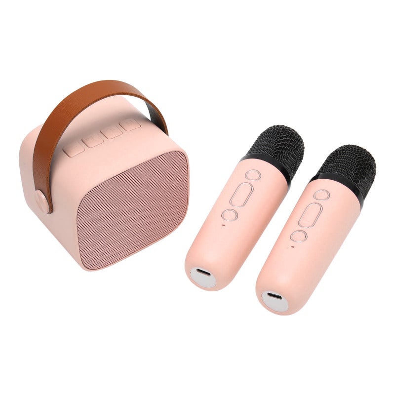 Portable Bluetooth Karaoke Machine with 2 Wireless Microphones - Dual Internal Magnetic Speakers KTV Function for Home Entertainment - Image 5
