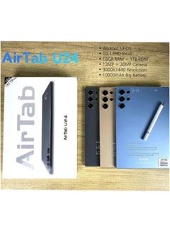 AirTab Experience the power of the AirTab U24, a Sleek 10-inch FHD Tablet Designed For Performance And Productivity. With a Massive 16GB RAM and 1TB Storage, This Tablet Ensures Seamless Multitasking And Ample Space for all your Files. The powerful 13MP+30MP Cameras, Android 13 OS, and a Long-Lasting 10,000mAh Battery Make it a Perfect Companion for Work, Study, and Entertainment.(GOLDEN)  - Image 2