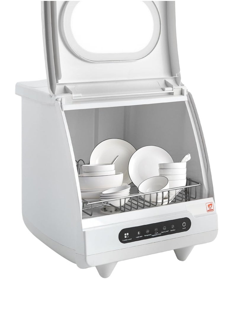 ET-LIFE Countertop Dishwasher, Installation-Free Automatic Dishwasher, 4 Programs, High Temp Disinfection and Hot Air Drying for 4-6 People  - Image 1