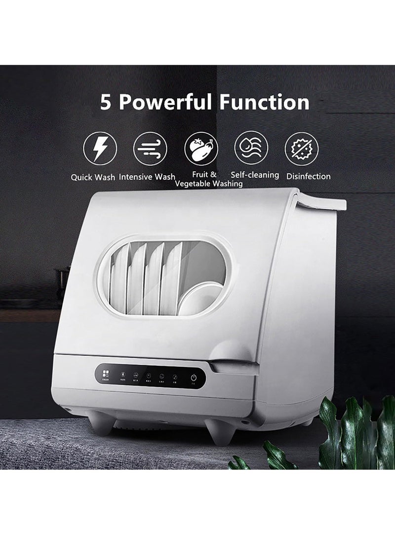 ET-LIFE Countertop Dishwasher, Installation-Free Automatic Dishwasher, 4 Programs, High Temp Disinfection and Hot Air Drying for 4-6 People  - Image 2