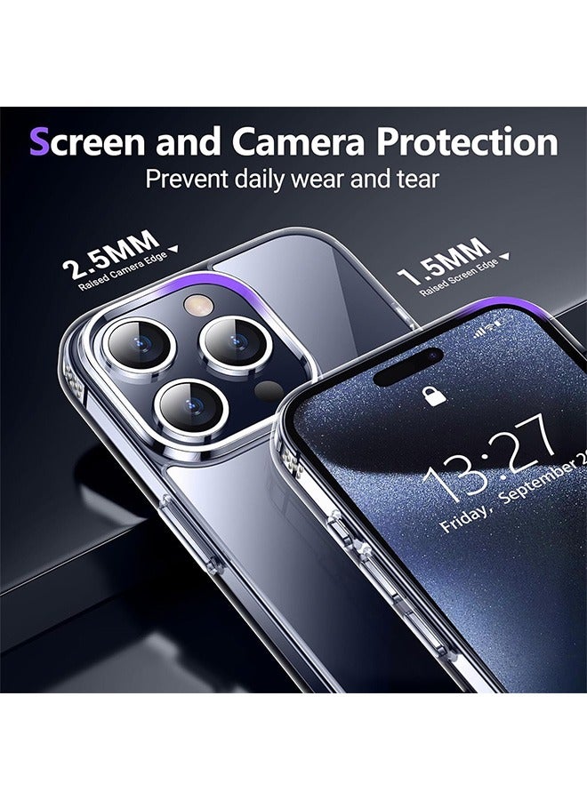HY iPhone 15 Pro Max Case 6.7 Inch Anti-Yellowing Mil-Grade Anti-Drop iPhone 15 Pro Max Cover Transparent, Slim Crystal, Full Coverage Lens Protection, Anti-Scratch Clear  - Image 3