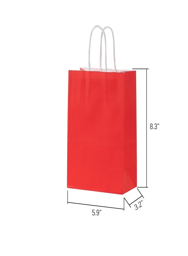 MISU Paper Bags Party Favor Bags Kraft Paper Gift Bags with Handle, Small, 8.3x5.9x3.2 Inches, 16-Pack (Red, Blue, Yellow, Green) - Image 4
