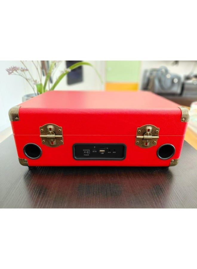 Smartbarry Portable Karaoke Bluetooth Unique SuitCase Speaker with 2 dual Microphones with Karaoke Family/Offering Indoor & Outdoor KTV ECO FRIENDLY & experience in different enviroment- Red - Image 3