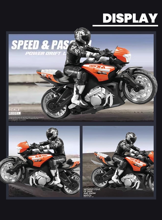 high speed toy motorbike with handle, Children's remote control motorcycle, birthday hobby remote control motorbike toys, equal scale reduction, suitable for 5-12 years old boys and girls racing toys - Image 2