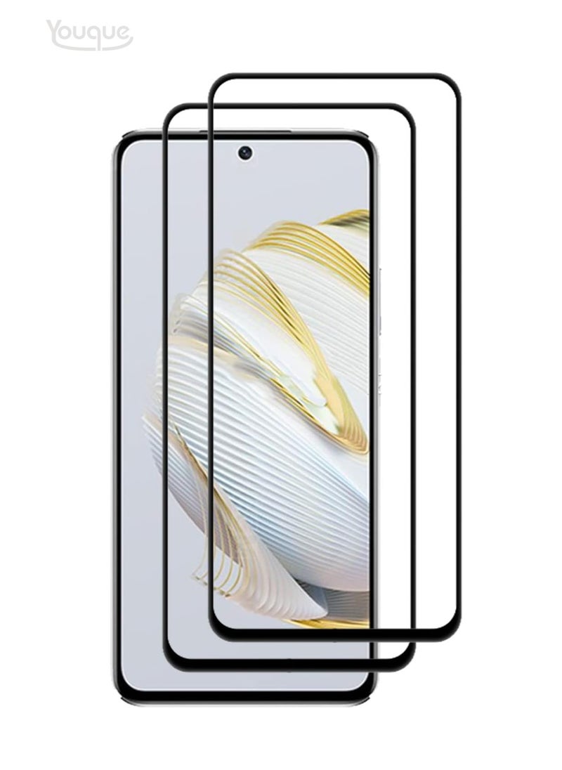Youque For HUAWEI Nova 10 SE Screen Protector Tempered Glass Full Coverage HD Anti-Scratch Bubble-Free Tempered Film 2 Pack  - Image 1