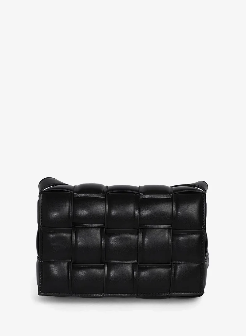 Haute Sauce  Women's The Puffy Interwine Sling Bag - Midnight Black for Women | Best Price UAE