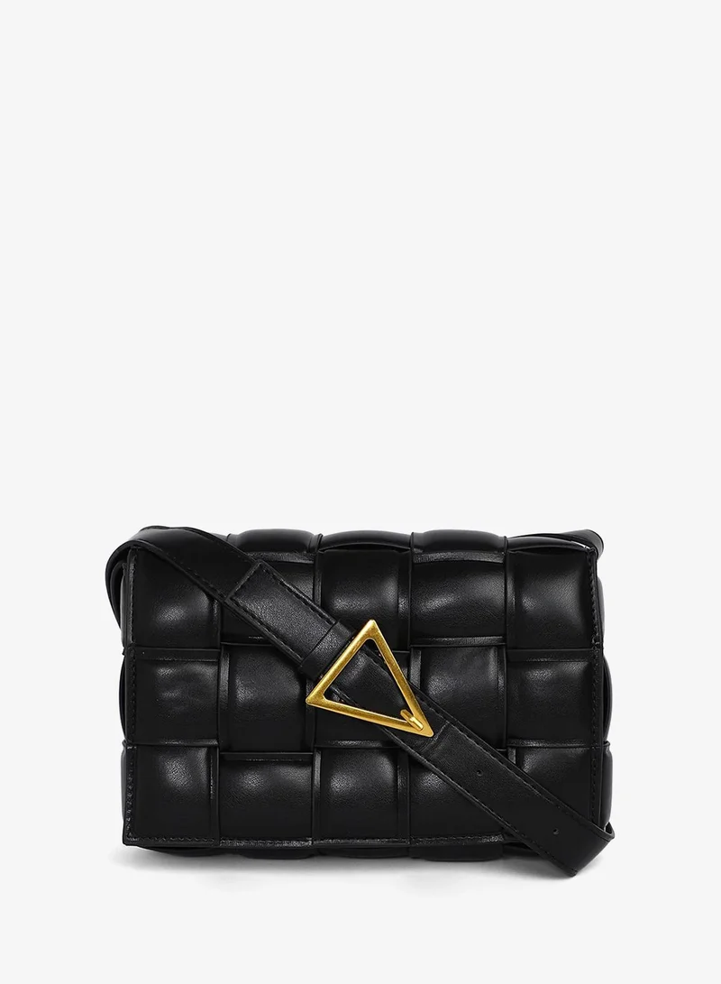 Haute Sauce  Women's The Puffy Interwine Sling Bag - Midnight Black for Women | Best Price UAE