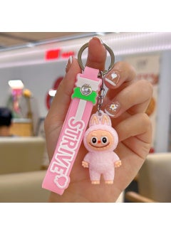 Generic Labubu Cartoon Sheep Silicone Keychain Accessory Pink-Rab Sheep 