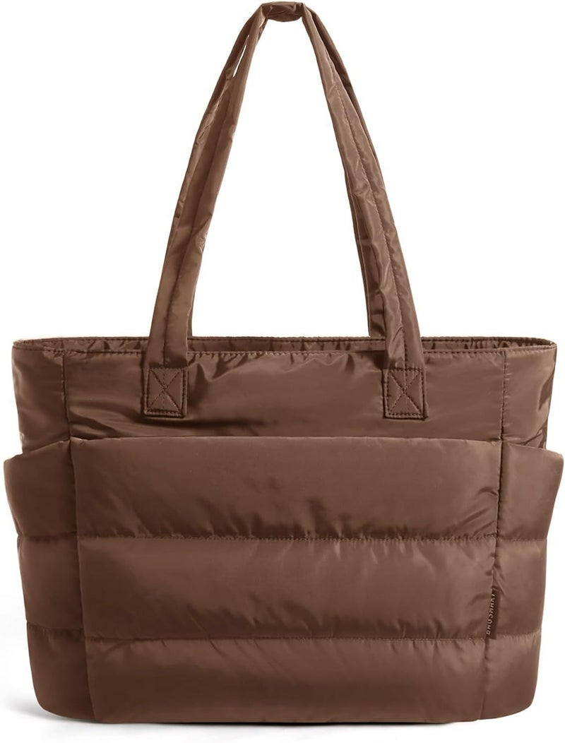 Lightweight Puffy Tote Bag with Multiple Pockets - Image 4