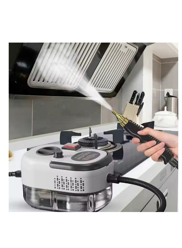 توبي بخارشو دستی پرقدرت ۲۵۰۰ وات – با فشار بالا، مخزن ۱.۴ لیتری، بدنه استیل ضدزنگ، مناسب برای نظافت خودرو، چربی‌زدایی آشپزخانه، شست‌وشوی کولر گازی – ولتاژ ۲۲۰/۱۱۰ ولت، گرم شدن سریع در ۶۰ ثانیه - Image 2