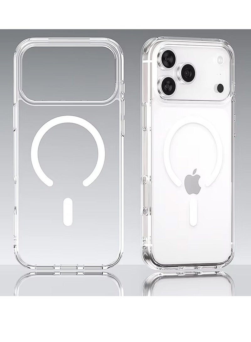 Techie غطاء آبل آيفون 17 برو ماكس شفاف ماغسيف - غطاء رفيع مضاد للصدمات ومقاوم للاصفرار مع ظهر صلب أكريليك وحافة TPU + PC، متوافق مع الشحن اللاسلكي - Image 2