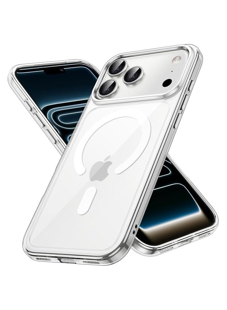 Techie غطاء آبل آيفون 17 برو ماكس شفاف ماغسيف - غطاء رفيع مضاد للصدمات ومقاوم للاصفرار مع ظهر صلب أكريليك وحافة TPU + PC، متوافق مع الشحن اللاسلكي - Image 1