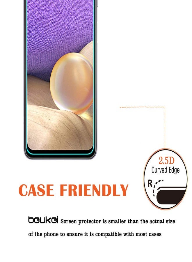 beukei (3 Pack) Compatible for Samsung Galaxy A32 5G Screen Protector Tempered Glass, Touch Sensitive,Case Friendly, 9H Hardness - Image 5