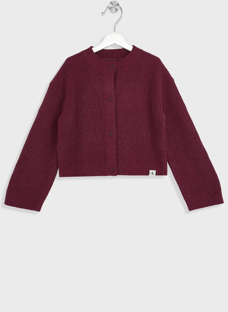 Calvin Klein Jeans Kids Crew Neck Cardigan