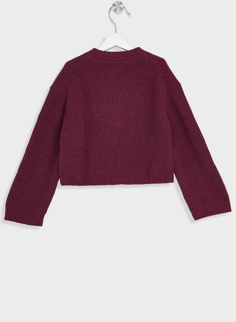 Calvin Klein Jeans Kids Crew Neck Cardigan