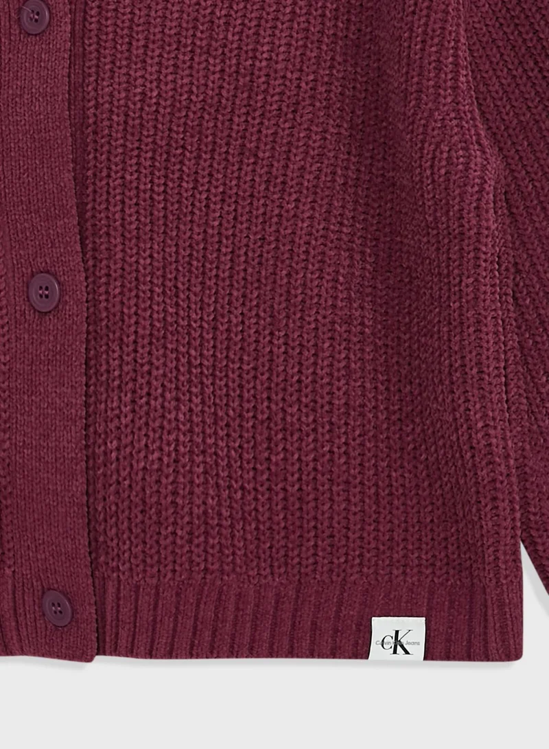 Calvin Klein Jeans Kids Crew Neck Cardigan