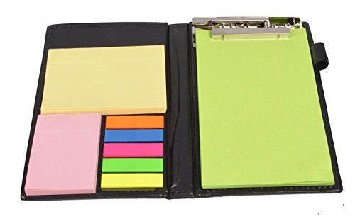 COI Memo Note Pad/Memo Note Book with Sticky Notes & Clip Holder in Diary Style… (Neon 5 pcs) - Image 2