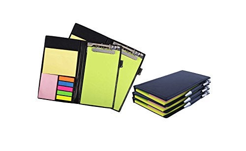 COI Memo Note Pad/Memo Note Book with Sticky Notes & Clip Holder in Diary Style… (Neon 5 pcs) - Image 3