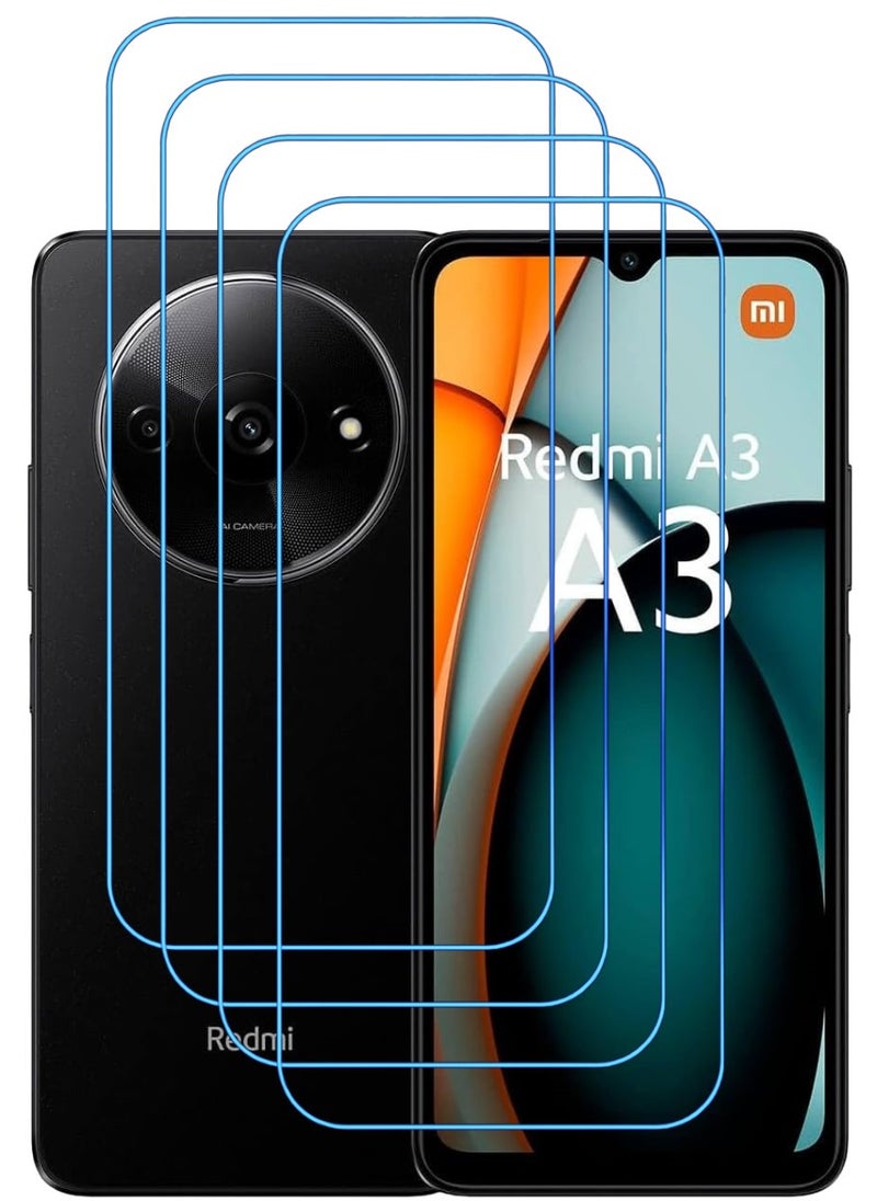 ACLIX 4 Pieces Antistatic ESD Dustproof Premium Quality High Definition Clear Tempered Glass Screen Protector Designed For Xiaomi Redmi A3 - Image 1