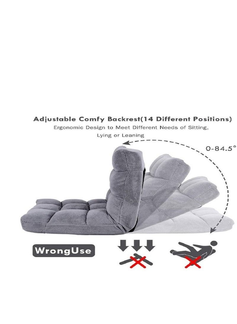 Cady One Ground chair for camping and trekking, multi-colored, velvet-quality foam padded with adjustable back, 10 x 50 x 110 cm - Image 5