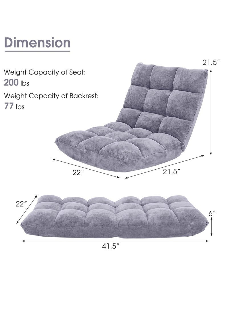 Cady One Ground chair for camping and trekking, multi-colored, velvet-quality foam padded with adjustable back, 10 x 50 x 110 cm - Image 3