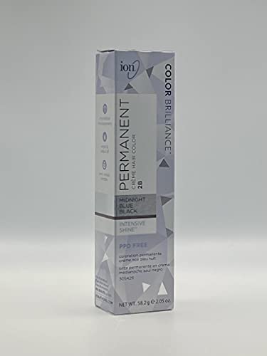 لون شعر كريمي دائم من أيون 2B أزرق أسود منتصف الليل نباتي خالي من القسوة خالي من PPD تغطية 100% للشيب لون يدوم طويلاً مقاوم للتلاشي 205 أونصة