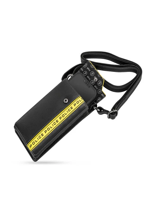 POLICE POLICE Swathe Mobile Pouch Gents Black And Yellow - PELUU2200701